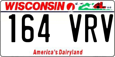 WI license plate 164VRV