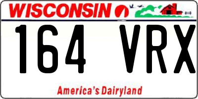 WI license plate 164VRX