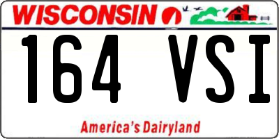 WI license plate 164VSI