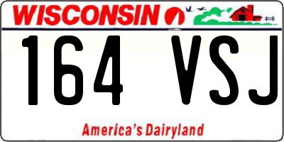 WI license plate 164VSJ