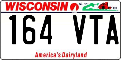 WI license plate 164VTA