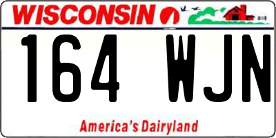 WI license plate 164WJN