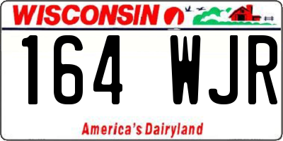 WI license plate 164WJR