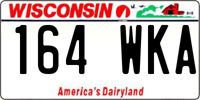 WI license plate 164WKA