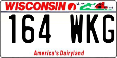 WI license plate 164WKG