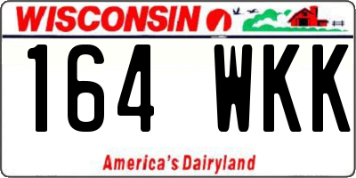 WI license plate 164WKK