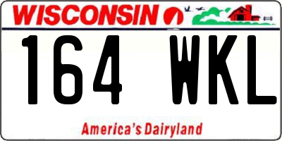 WI license plate 164WKL