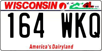 WI license plate 164WKQ