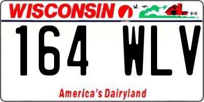 WI license plate 164WLV