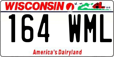 WI license plate 164WML