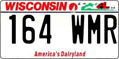 WI license plate 164WMR