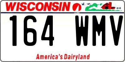 WI license plate 164WMV