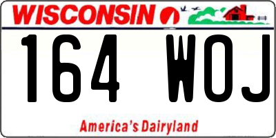 WI license plate 164WOJ