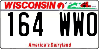 WI license plate 164WWO