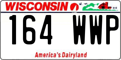 WI license plate 164WWP
