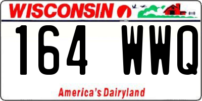 WI license plate 164WWQ
