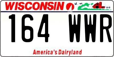 WI license plate 164WWR