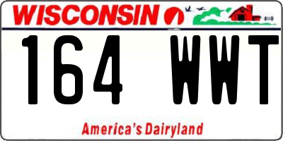 WI license plate 164WWT