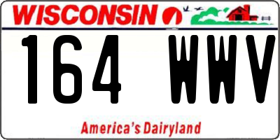 WI license plate 164WWV