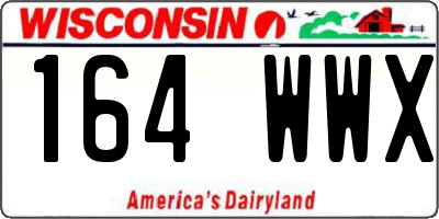 WI license plate 164WWX
