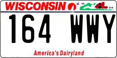 WI license plate 164WWY