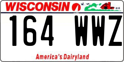 WI license plate 164WWZ