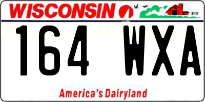 WI license plate 164WXA