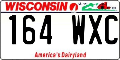WI license plate 164WXC
