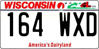 WI license plate 164WXD