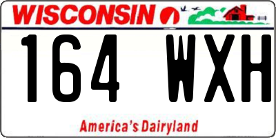 WI license plate 164WXH