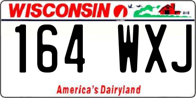 WI license plate 164WXJ