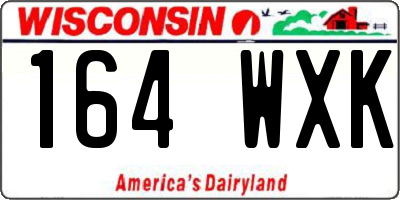 WI license plate 164WXK