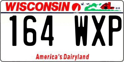 WI license plate 164WXP