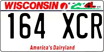 WI license plate 164XCR