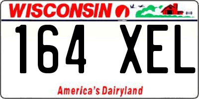 WI license plate 164XEL