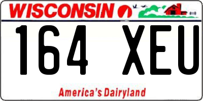 WI license plate 164XEU
