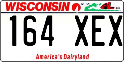 WI license plate 164XEX