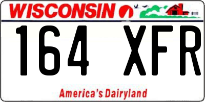 WI license plate 164XFR