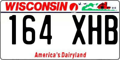 WI license plate 164XHB