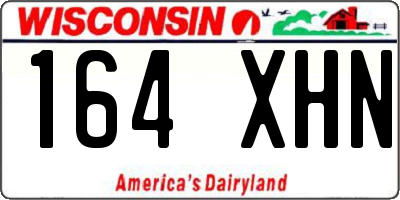 WI license plate 164XHN