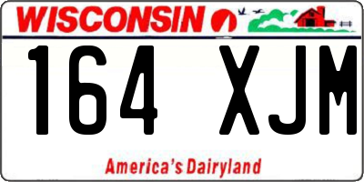 WI license plate 164XJM
