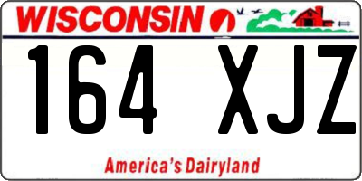 WI license plate 164XJZ