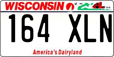 WI license plate 164XLN