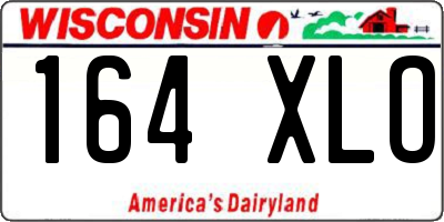 WI license plate 164XLO