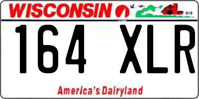 WI license plate 164XLR