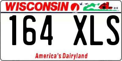 WI license plate 164XLS