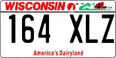 WI license plate 164XLZ