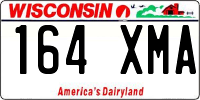 WI license plate 164XMA