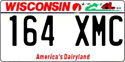 WI license plate 164XMC
