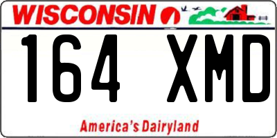 WI license plate 164XMD